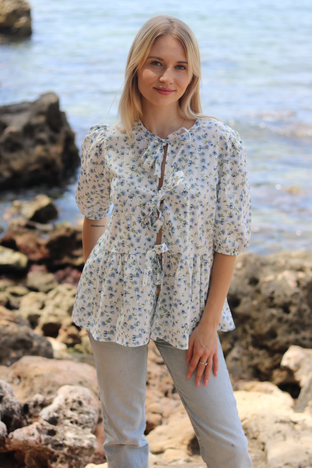 Blouse à fleurs ANDREEA