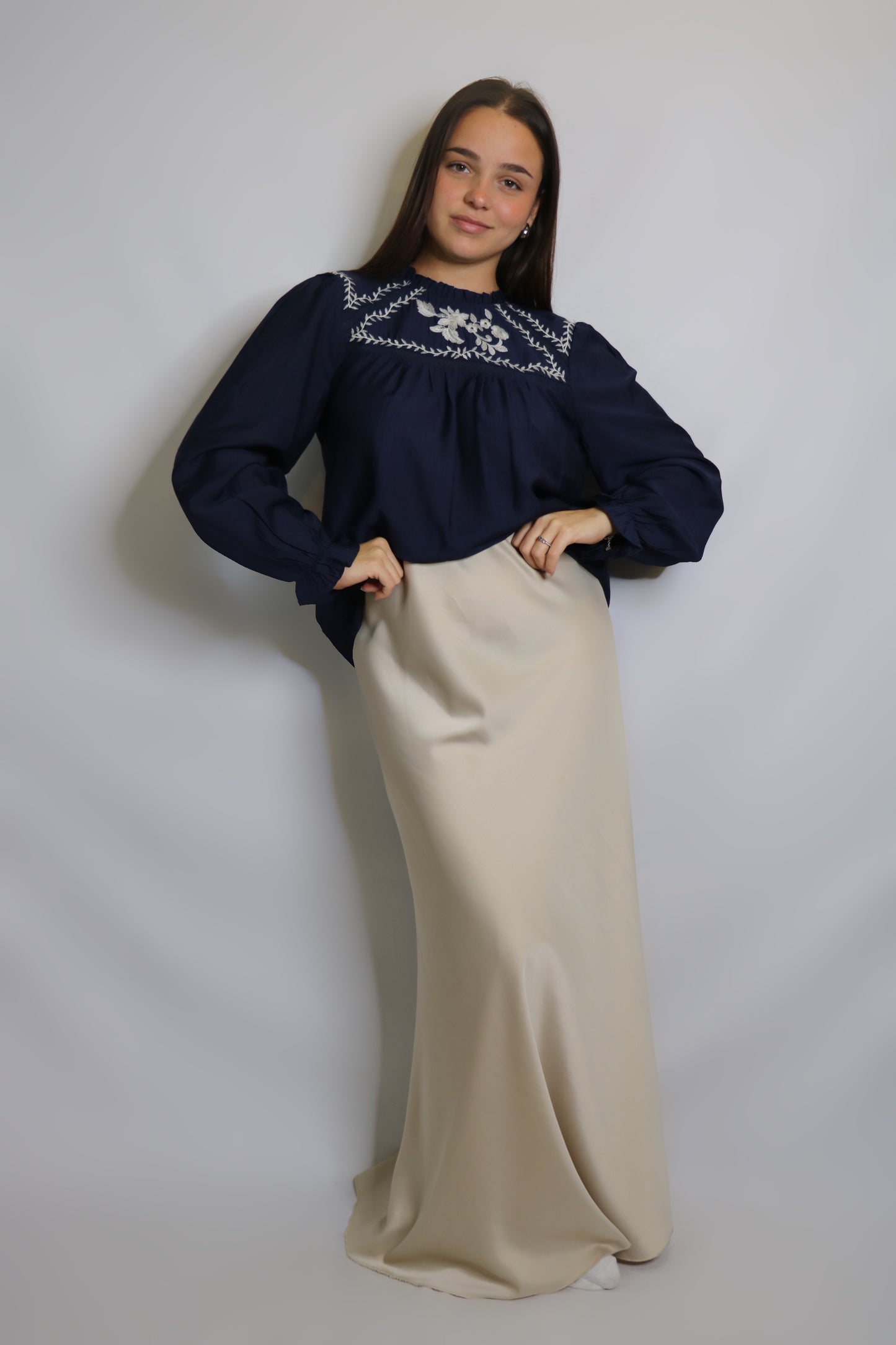 Blouse bleu marine POLINA