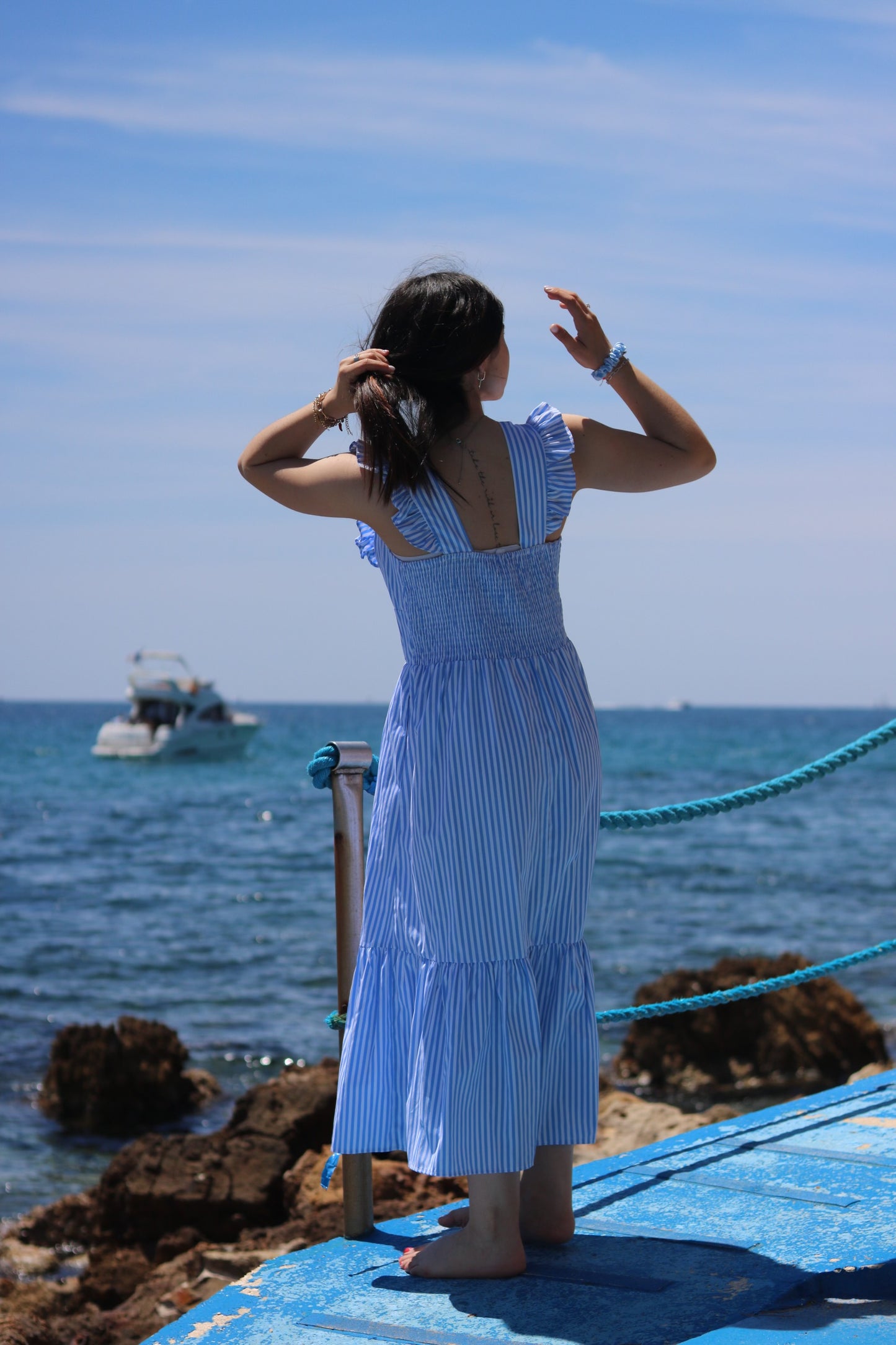 Robe à rayures EVA