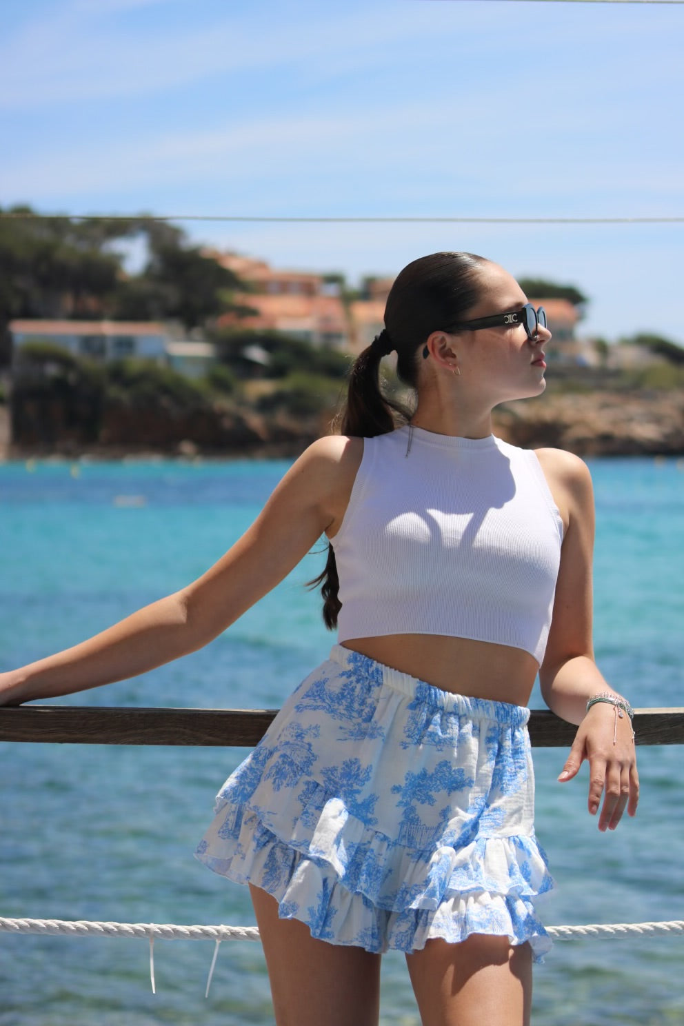 Jupe short ROMY bleu