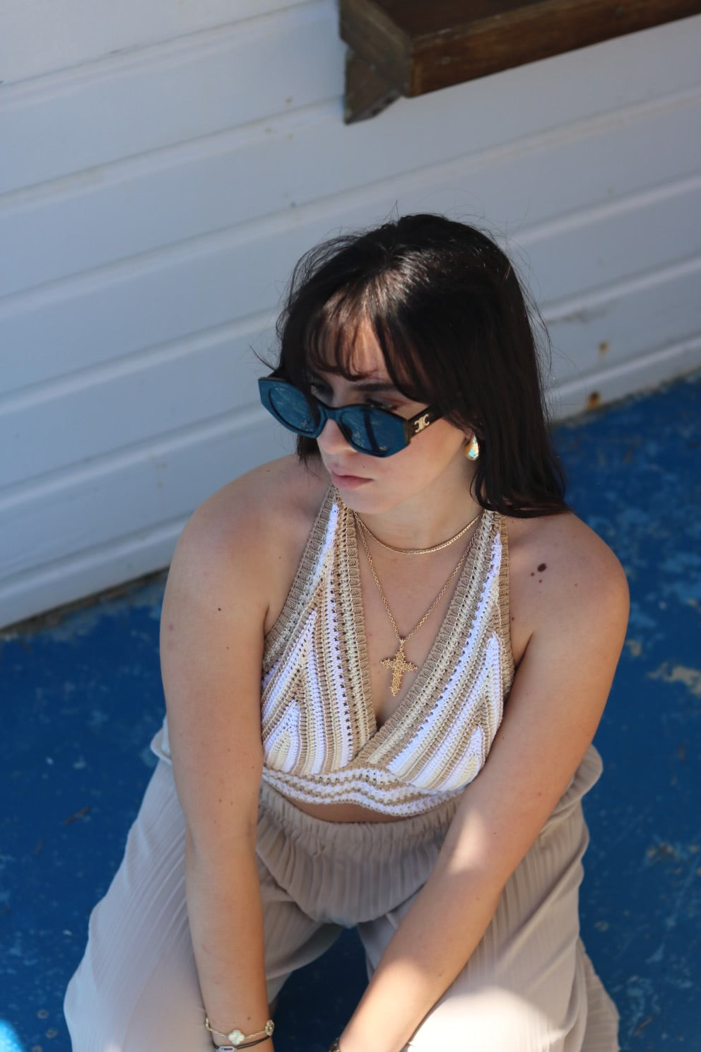 Top crochet LILY beige