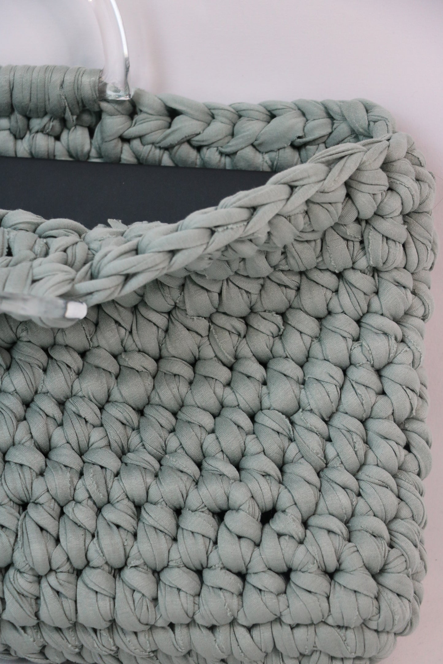 Sac en crochet vert