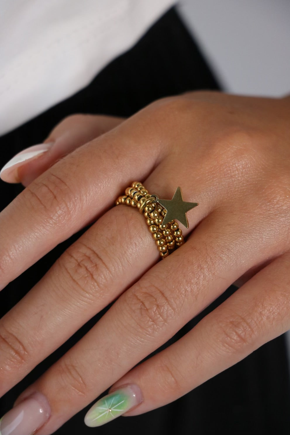 Bague doré étoile