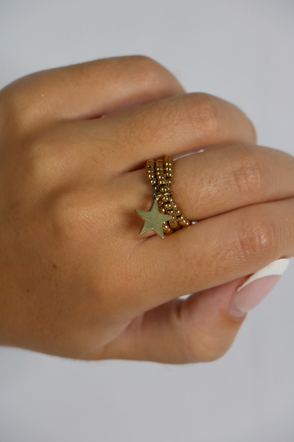 Bague doré étoile