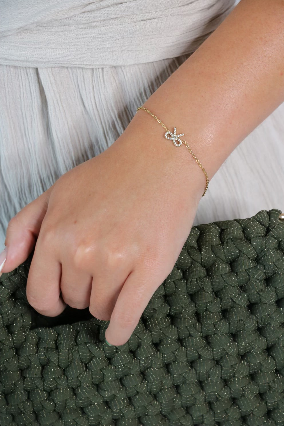 Bracelet nœud doré