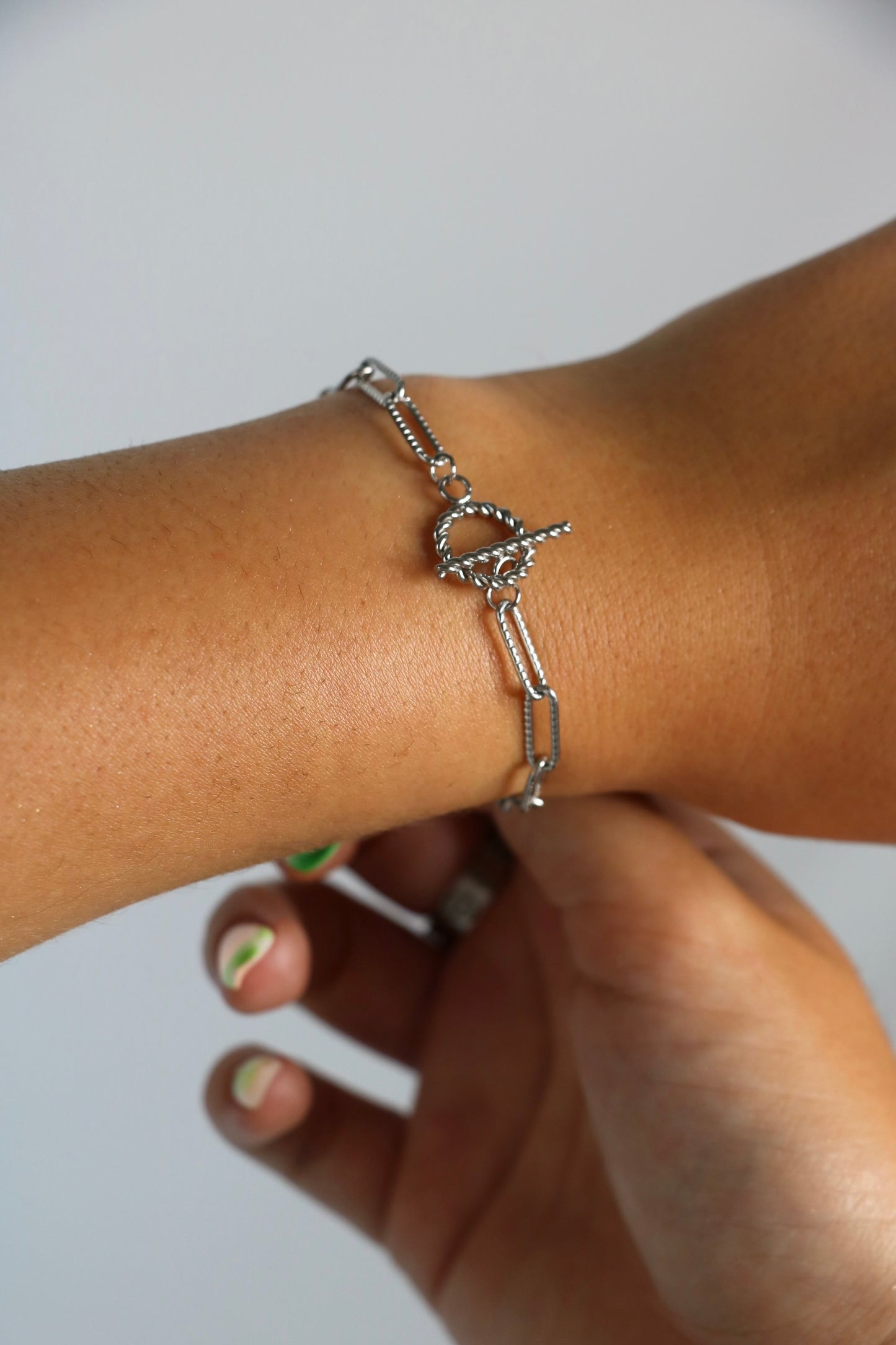 Bracelet chaîne argenté