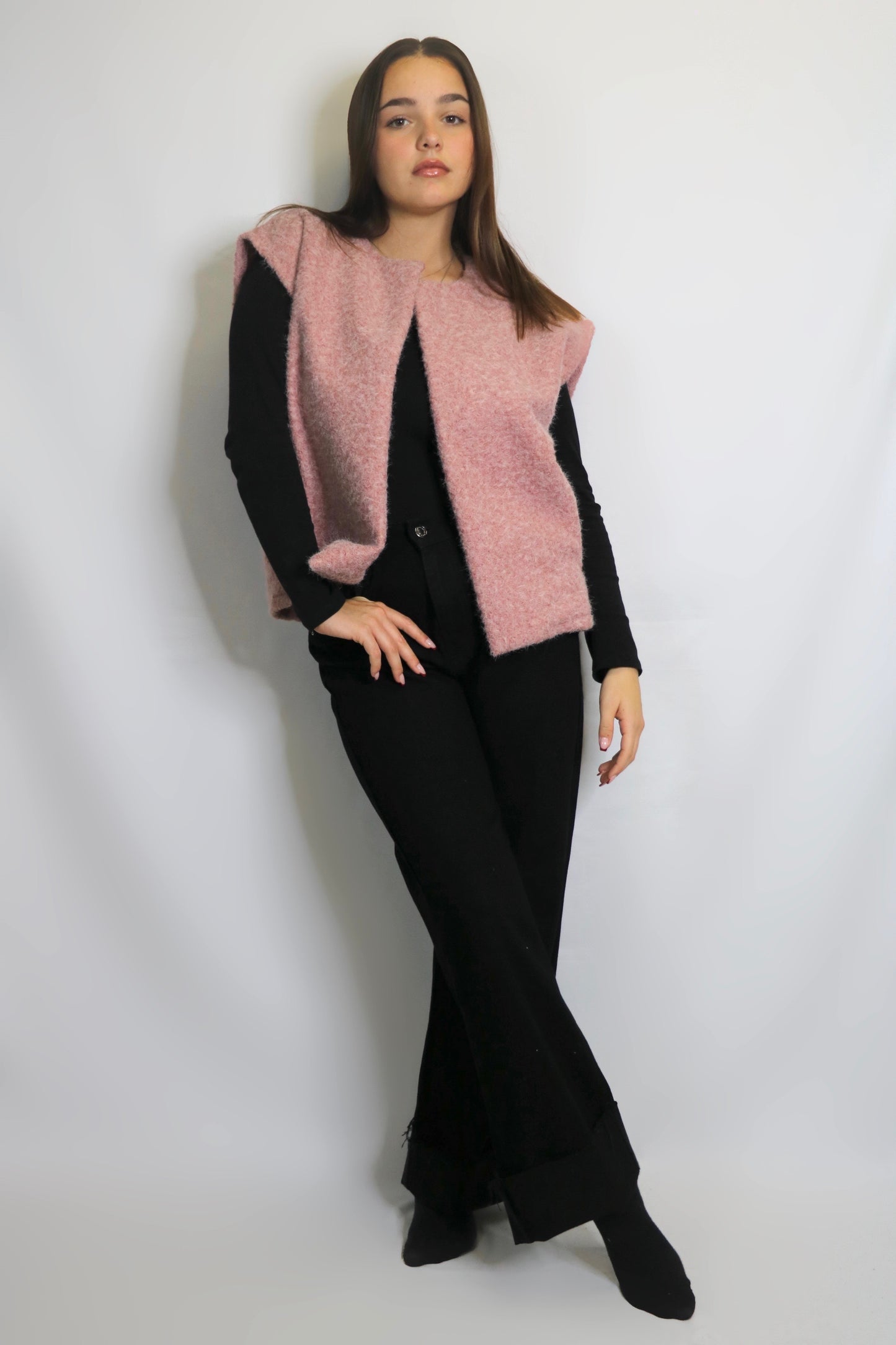 Veste sans manches MOLY rose