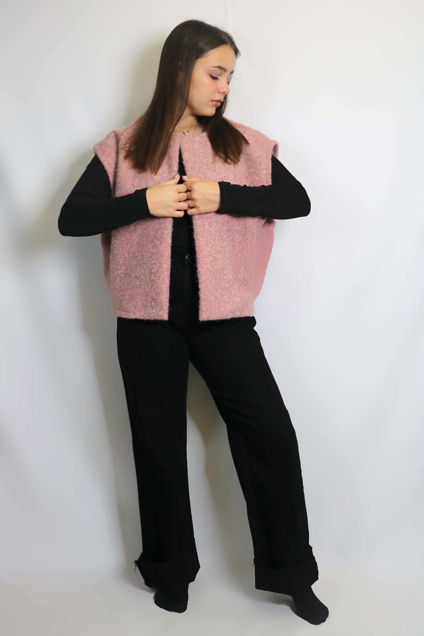 Veste sans manches MOLY rose