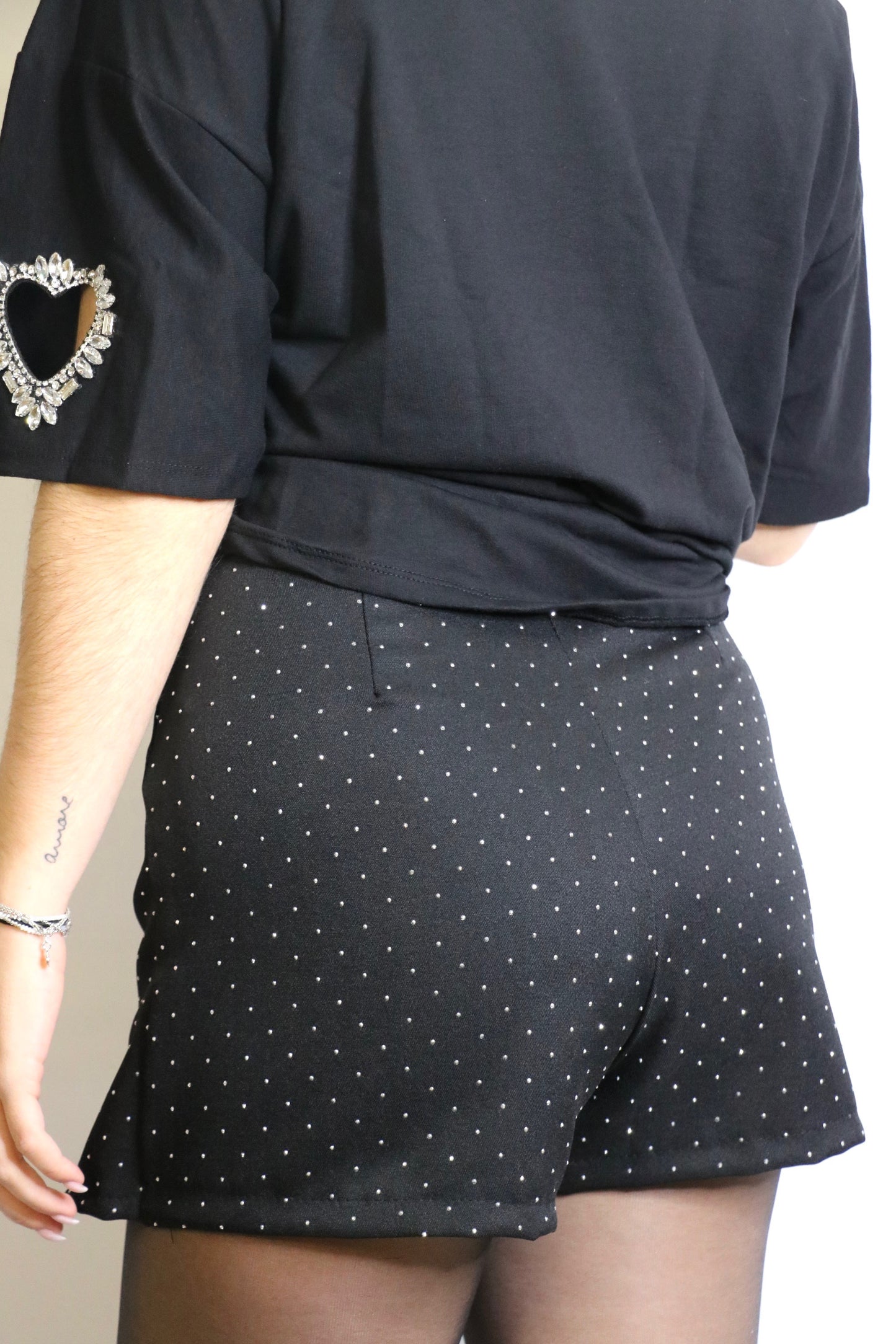 Jupe short à strass