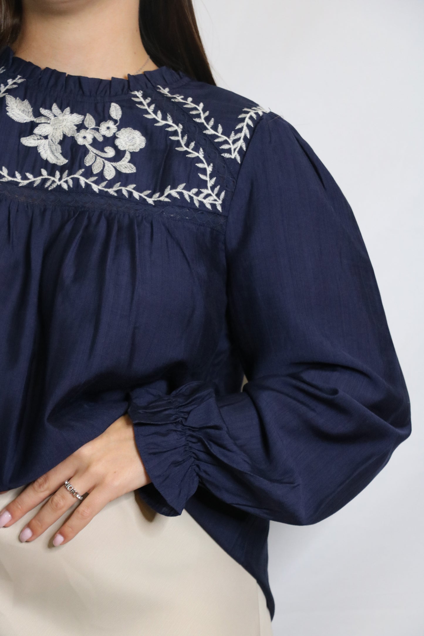 Blouse bleu marine POLINA