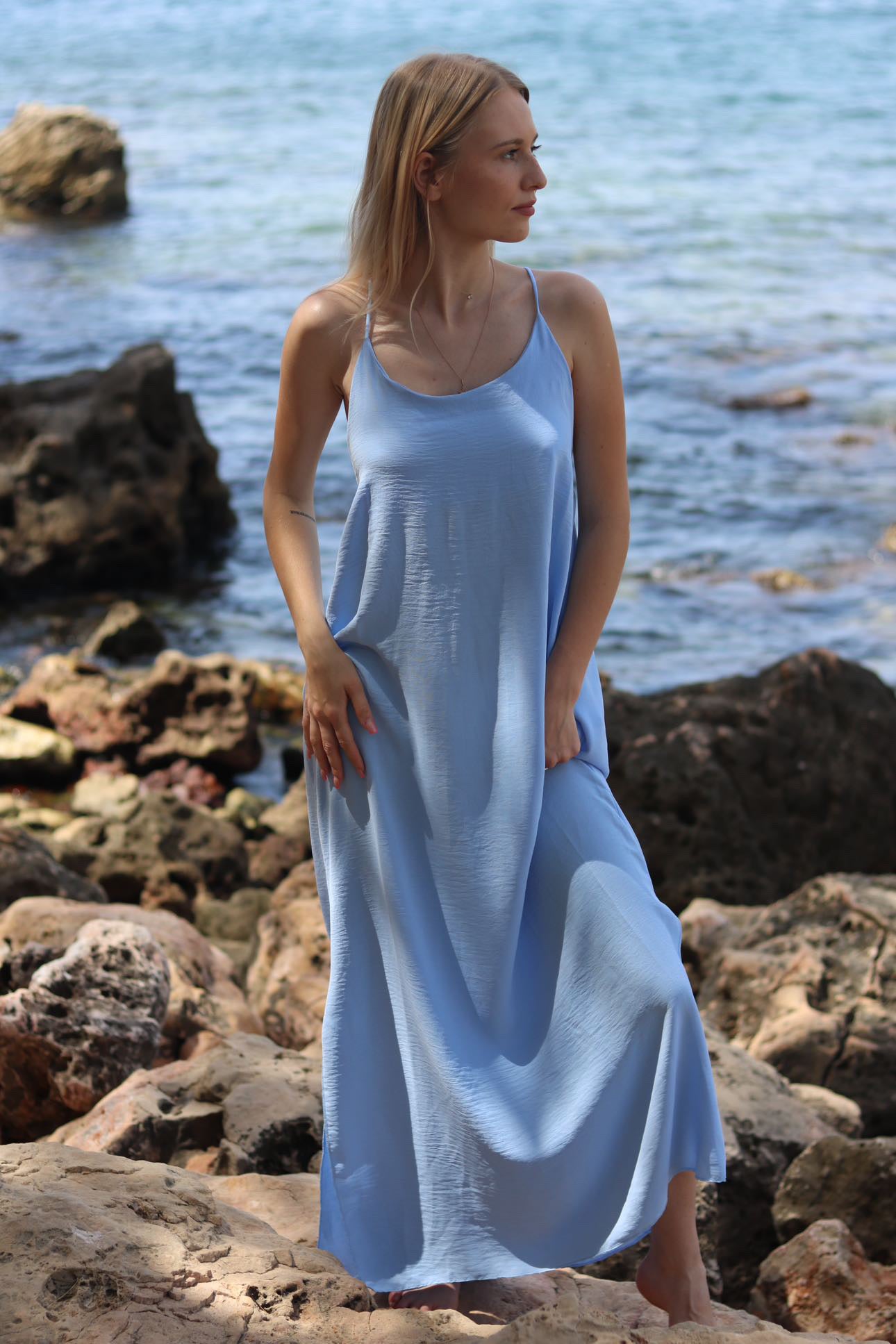 Robe Fluide AMBRE Bleu