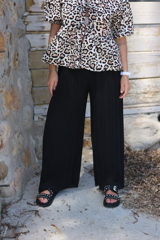Pantalon plissé MAÉ noir