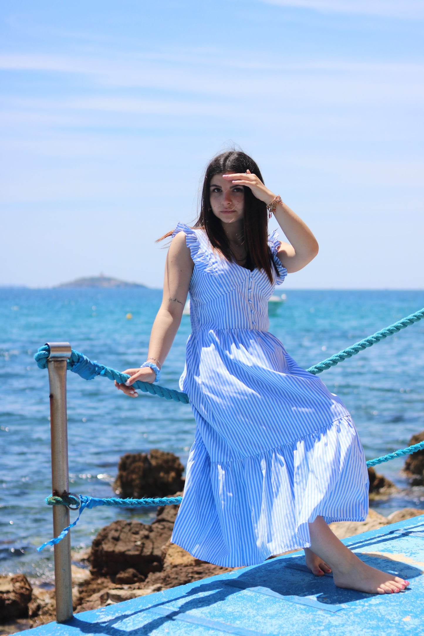 Robe à rayures EVA