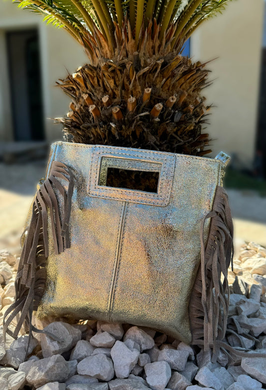 Sac à main doré