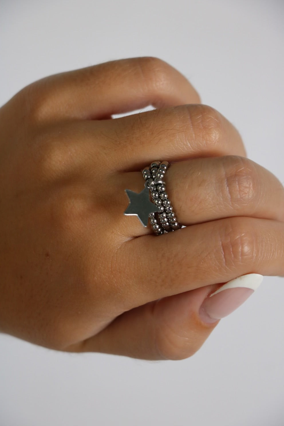 Bague argenté étoile