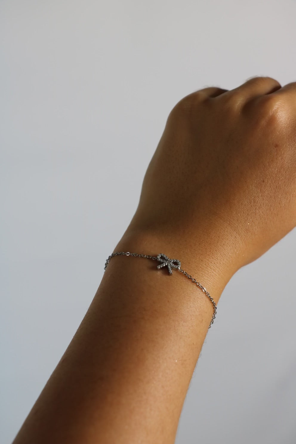 Bracelet nœud argenté