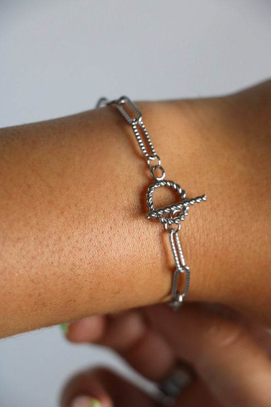 Bracelet chaîne argenté