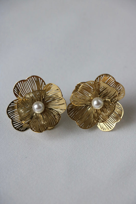 Boucles Fleur Dorées