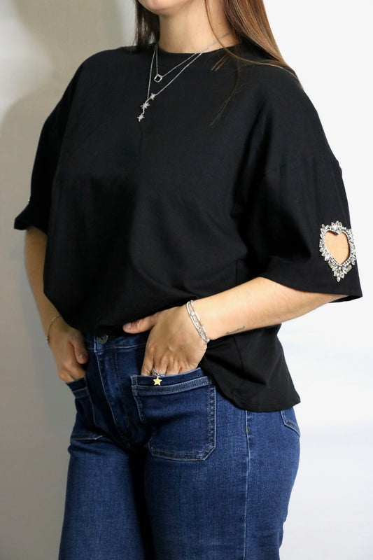 T-shirt AMOR noir