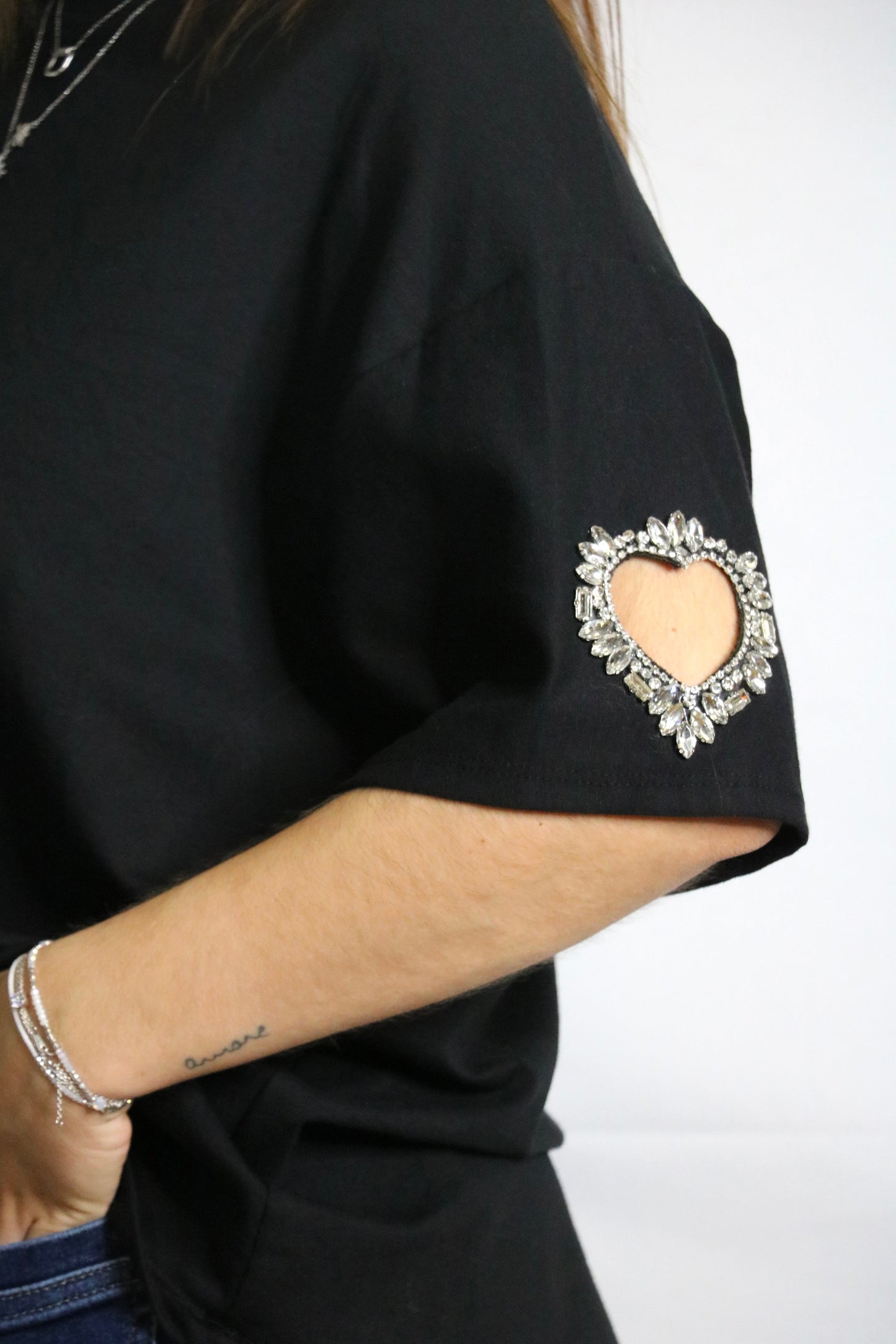 T-shirt AMOR noir