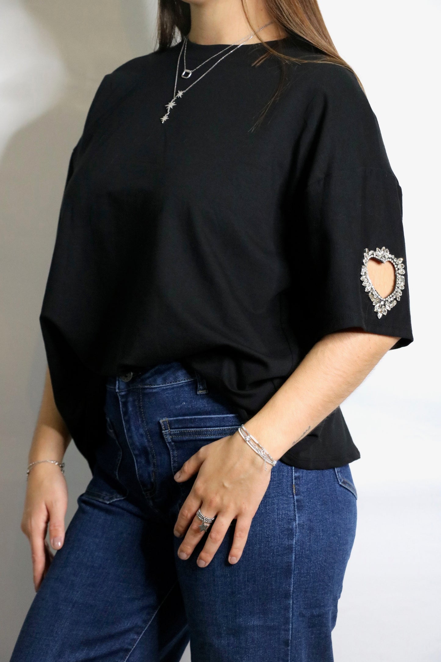 T-shirt AMOR noir