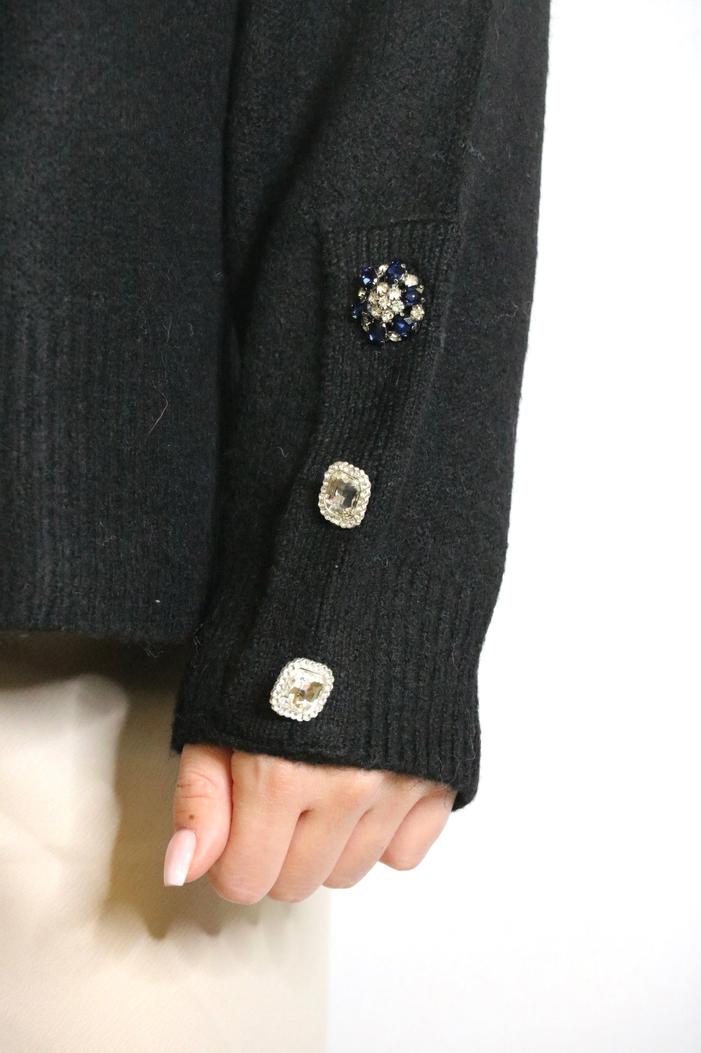Pull col montant MARINE noir
