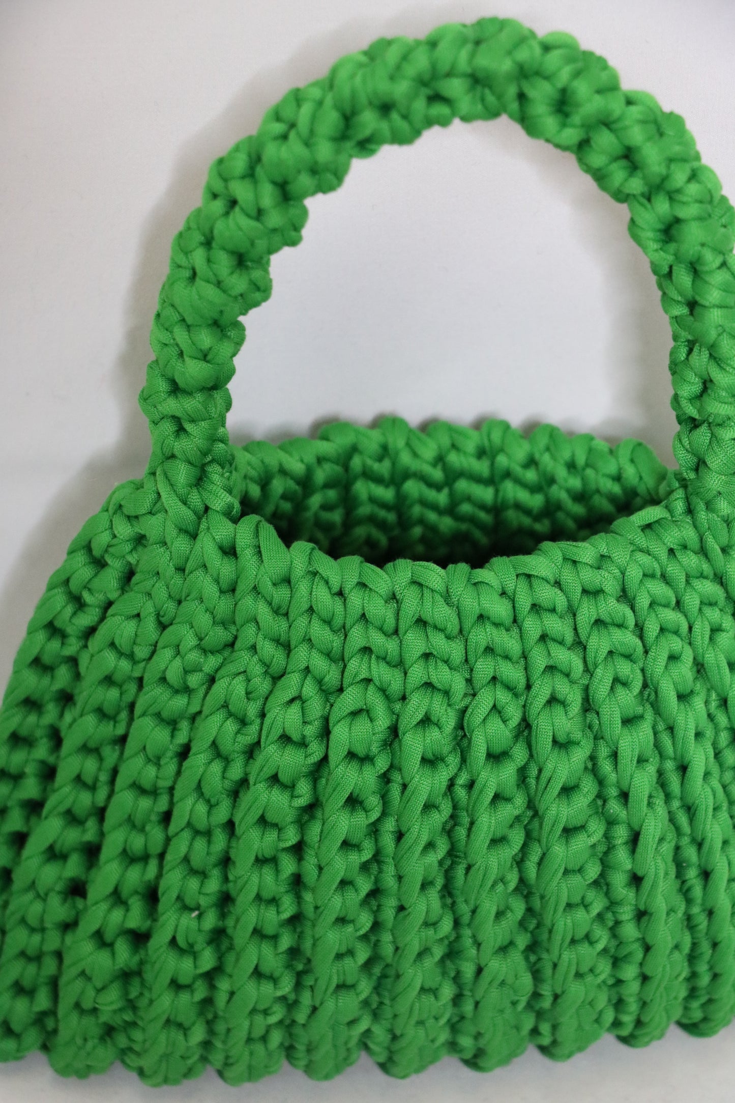 Mini sac crochet vert